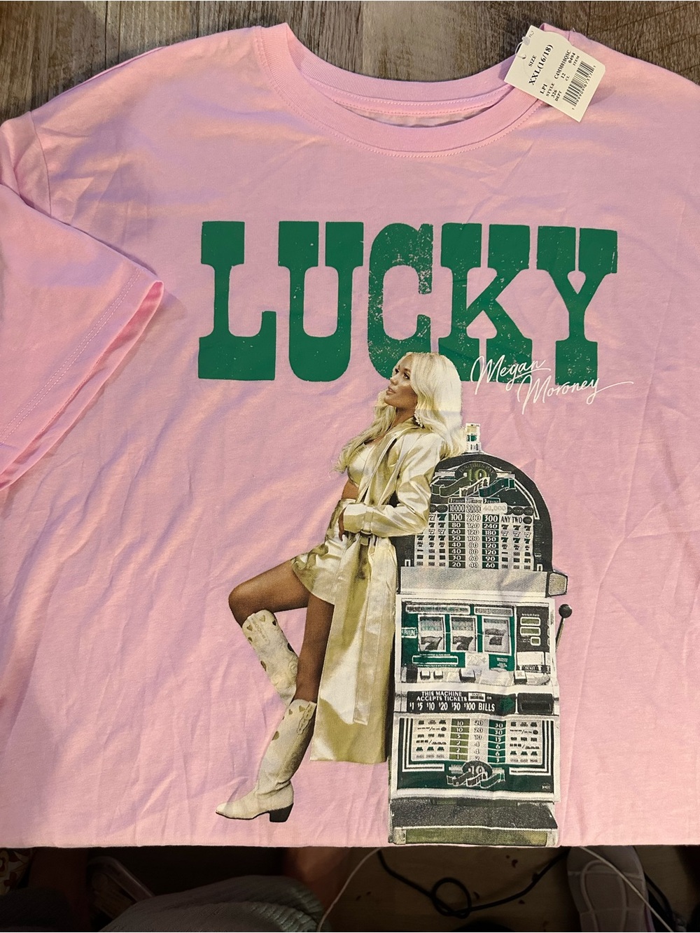 Megan Moroney Lucky Graphic Pink Girls 16/18